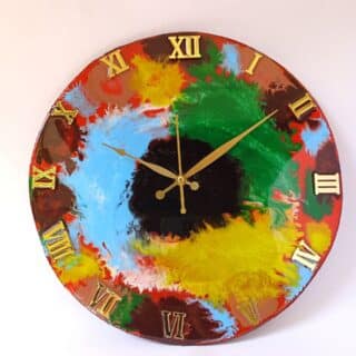 Holi Theme Resin Wall Clock