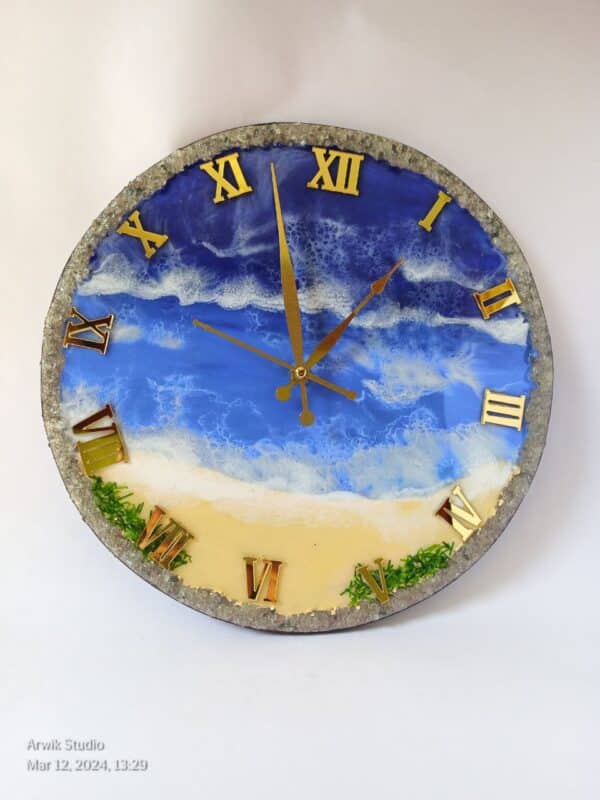 Ocean Theme Resin Wall Clock